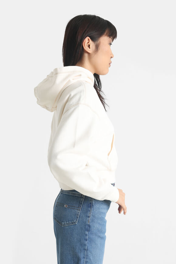 Tpstitch Badge Crop Kapuzensweatshirt - Ancient White