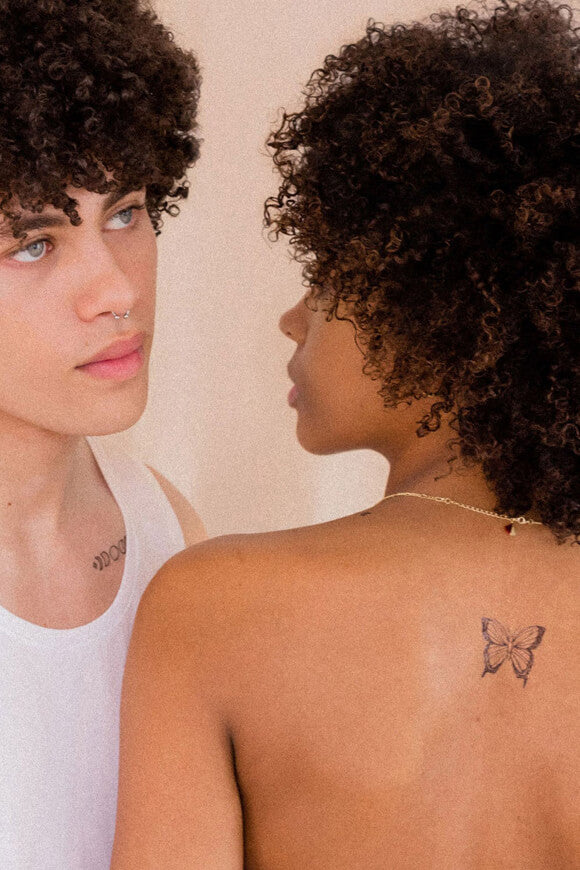 Y2K Nostalgia tattoos éphémères - Black + Multicolor