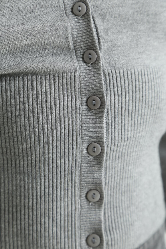 Crop cardigan - mottled gray