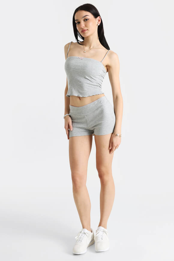 Crop Trägertop - Grau