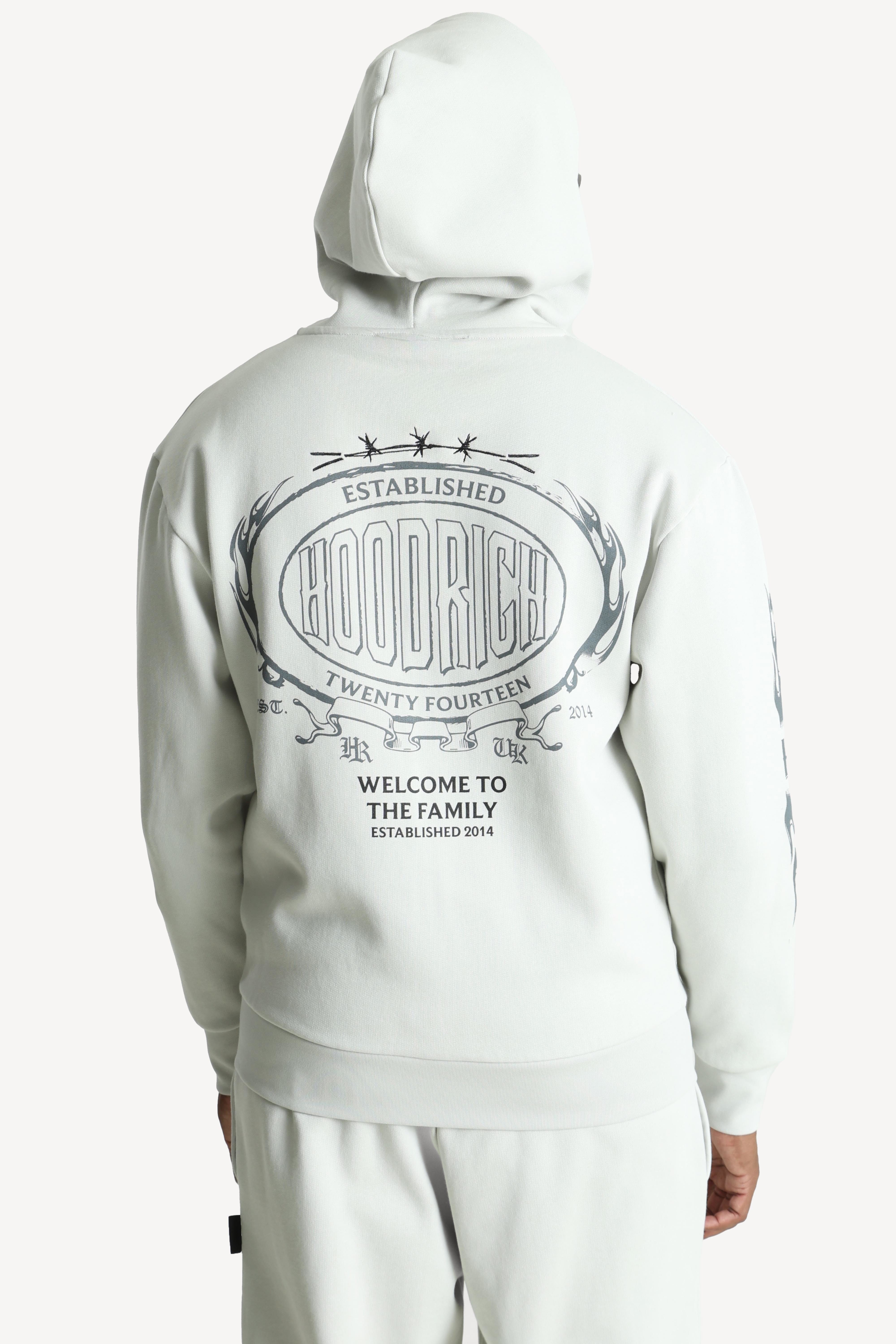 Oversize Kapuzensweatjacke - Dawn Blue