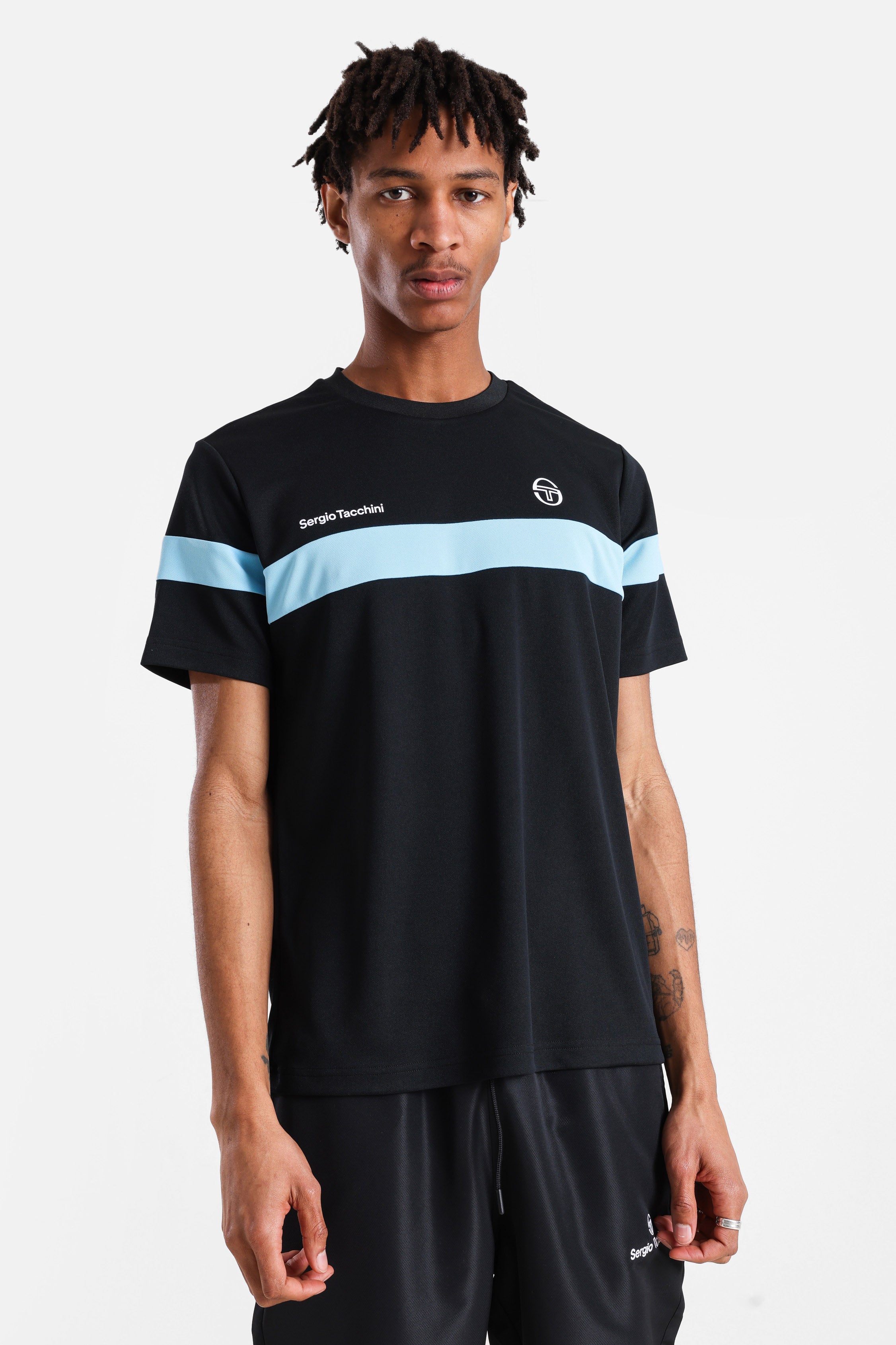 Leone T-Shirt - Black + Baltic Sea