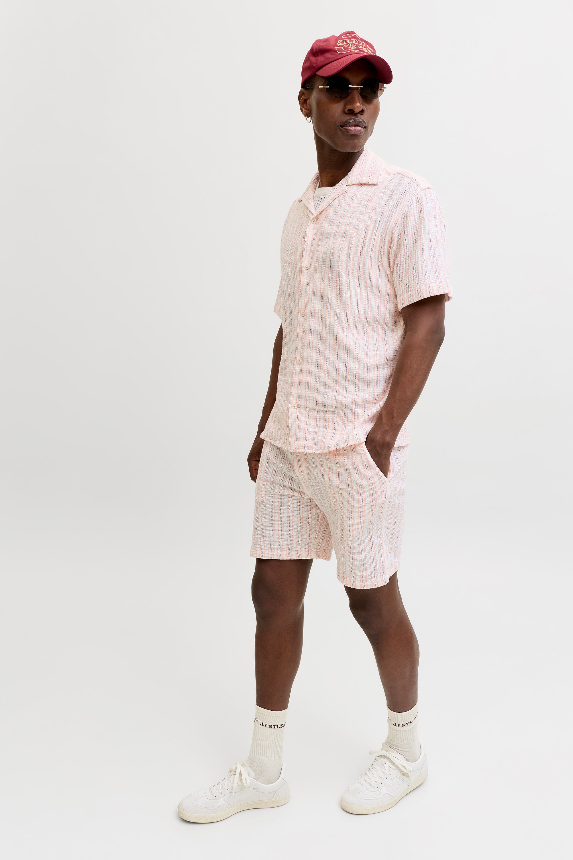 JPSTJAIDEN Strukturierte Shorts - Peach Melba