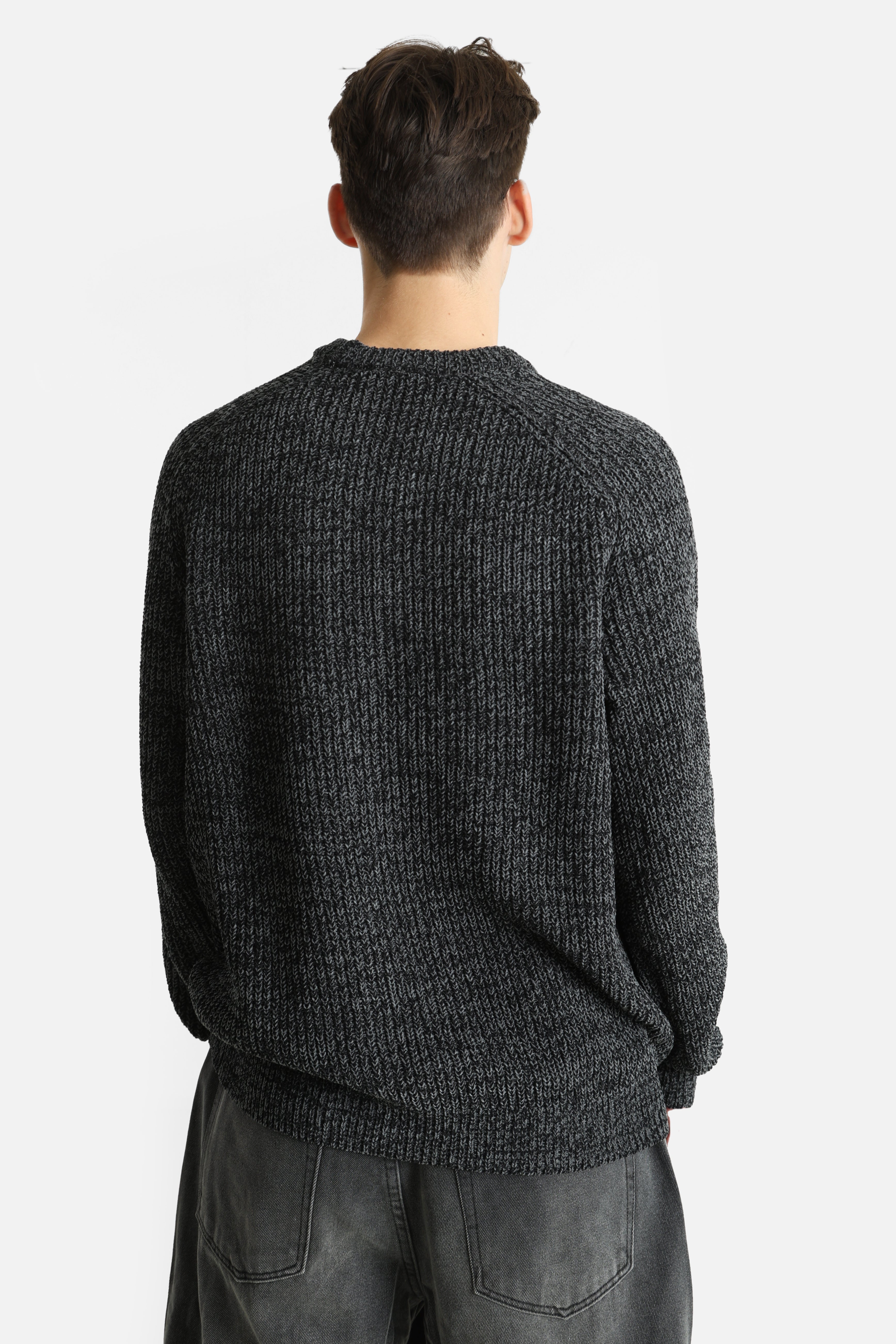 ONSJOIN knitted sweater - Black + Gray Pinst