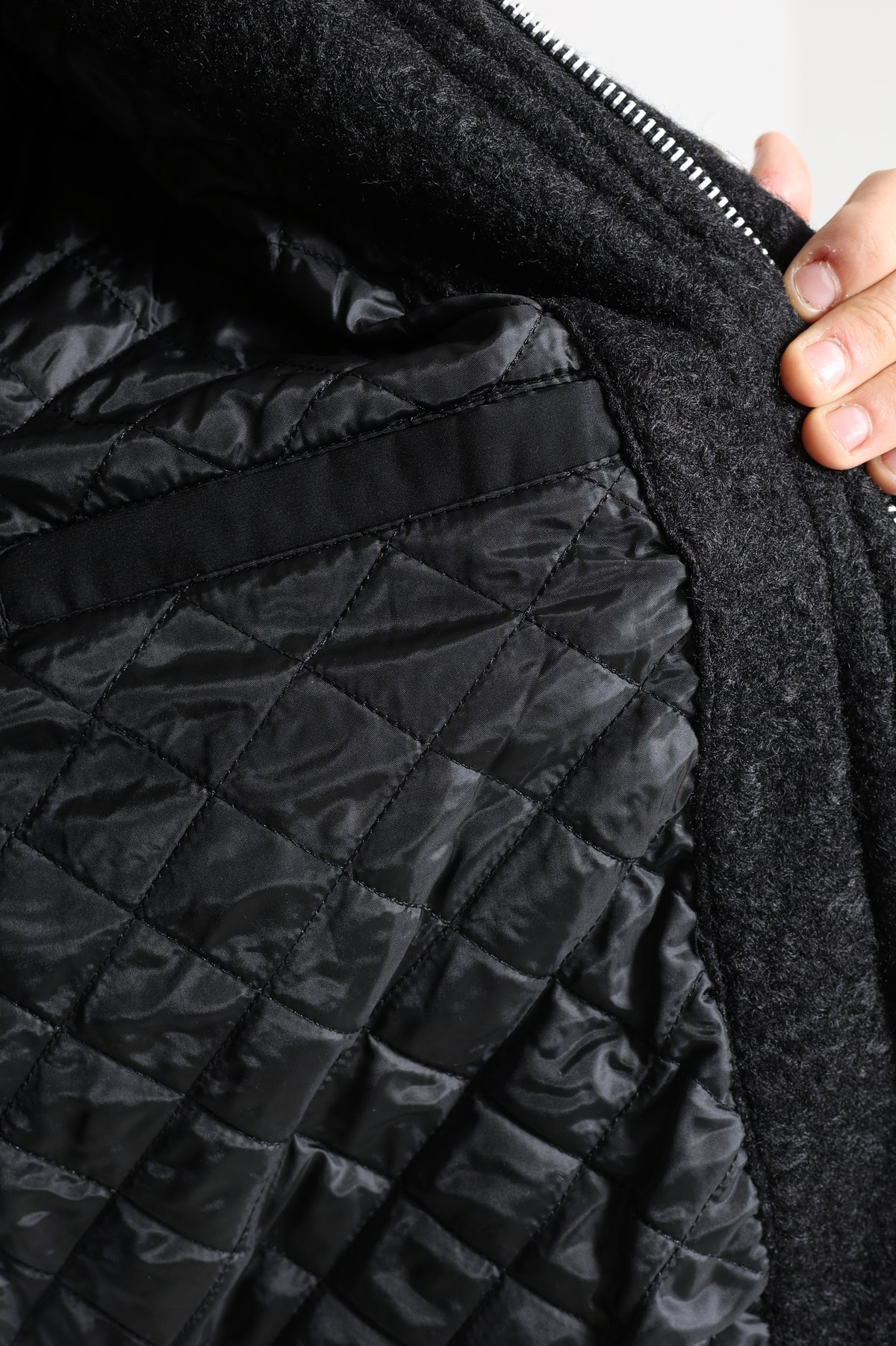 Bouclé knit jacket - Black