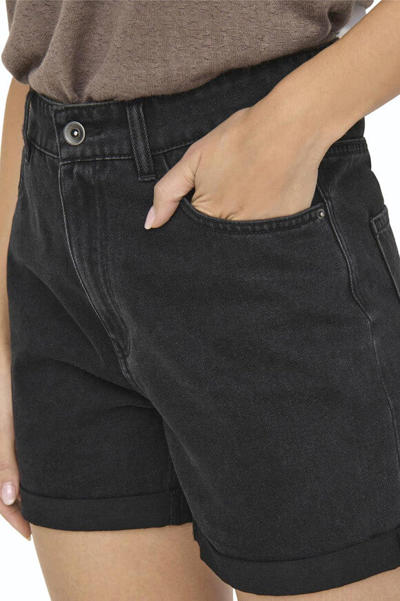 Short en jean Vega Mom Fit - Denim noir