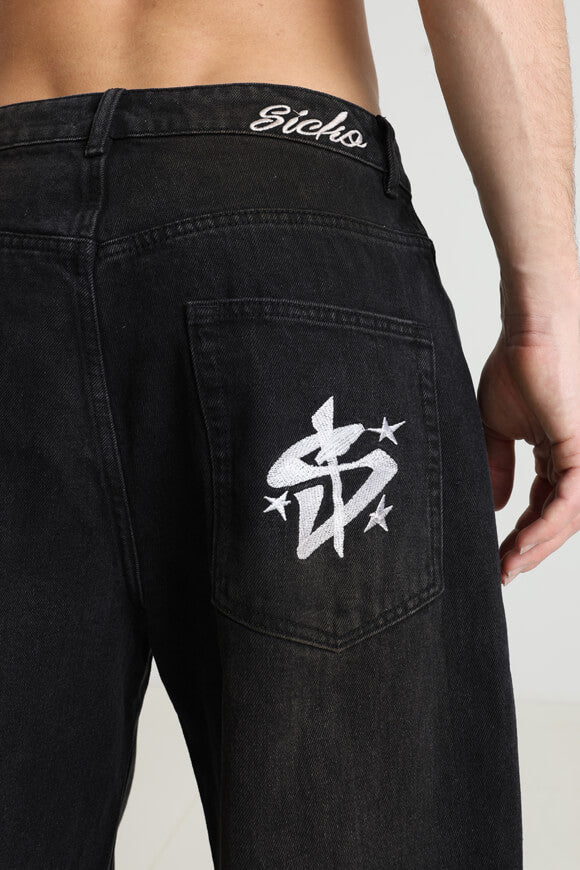 Straight fit jeans - black