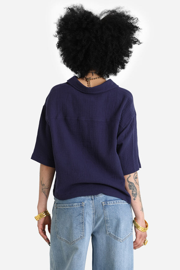 Camicia in mussola - blu navy