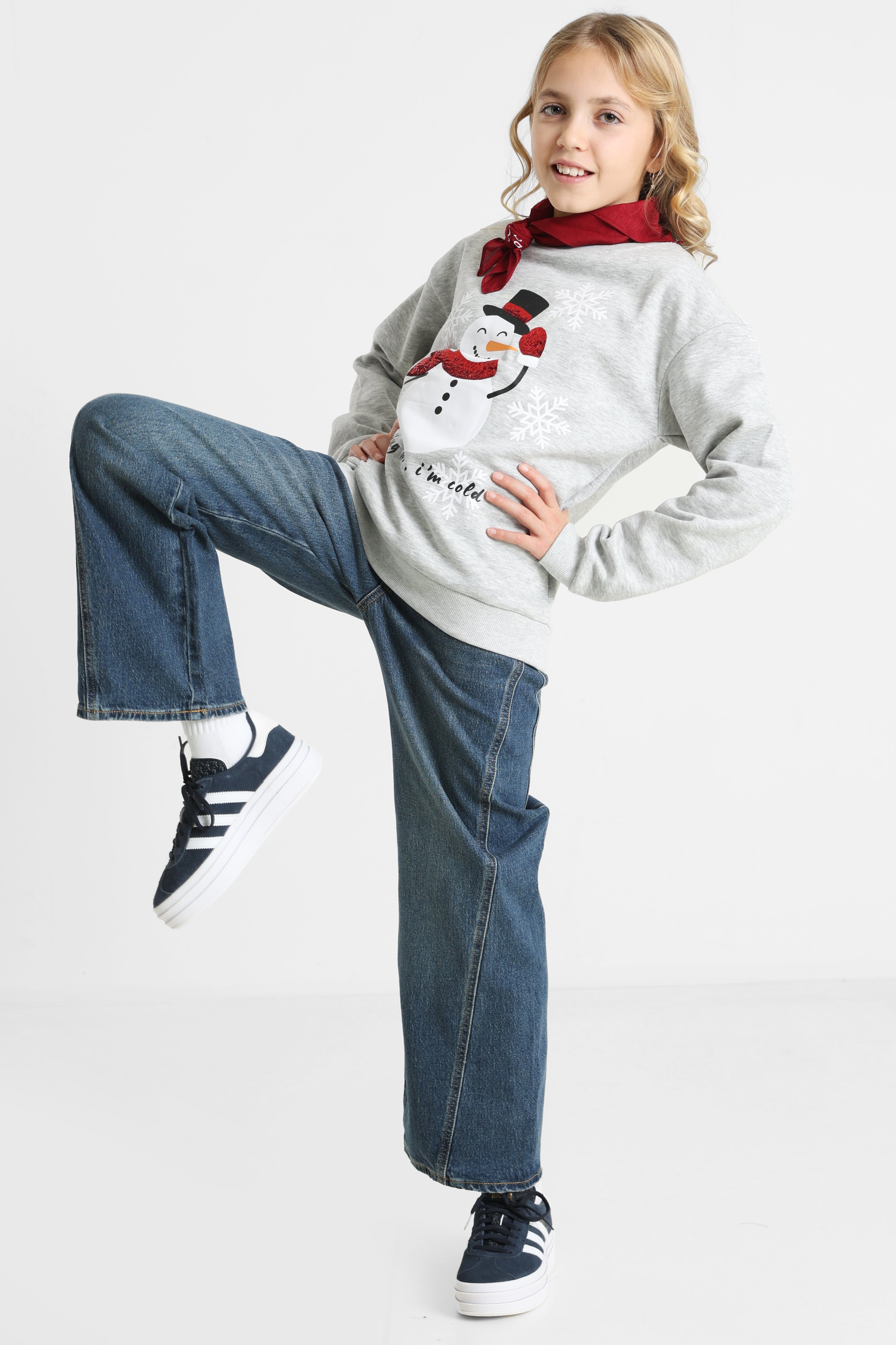 KOGYDA Christmas sweatshirt - Light Grey Melange