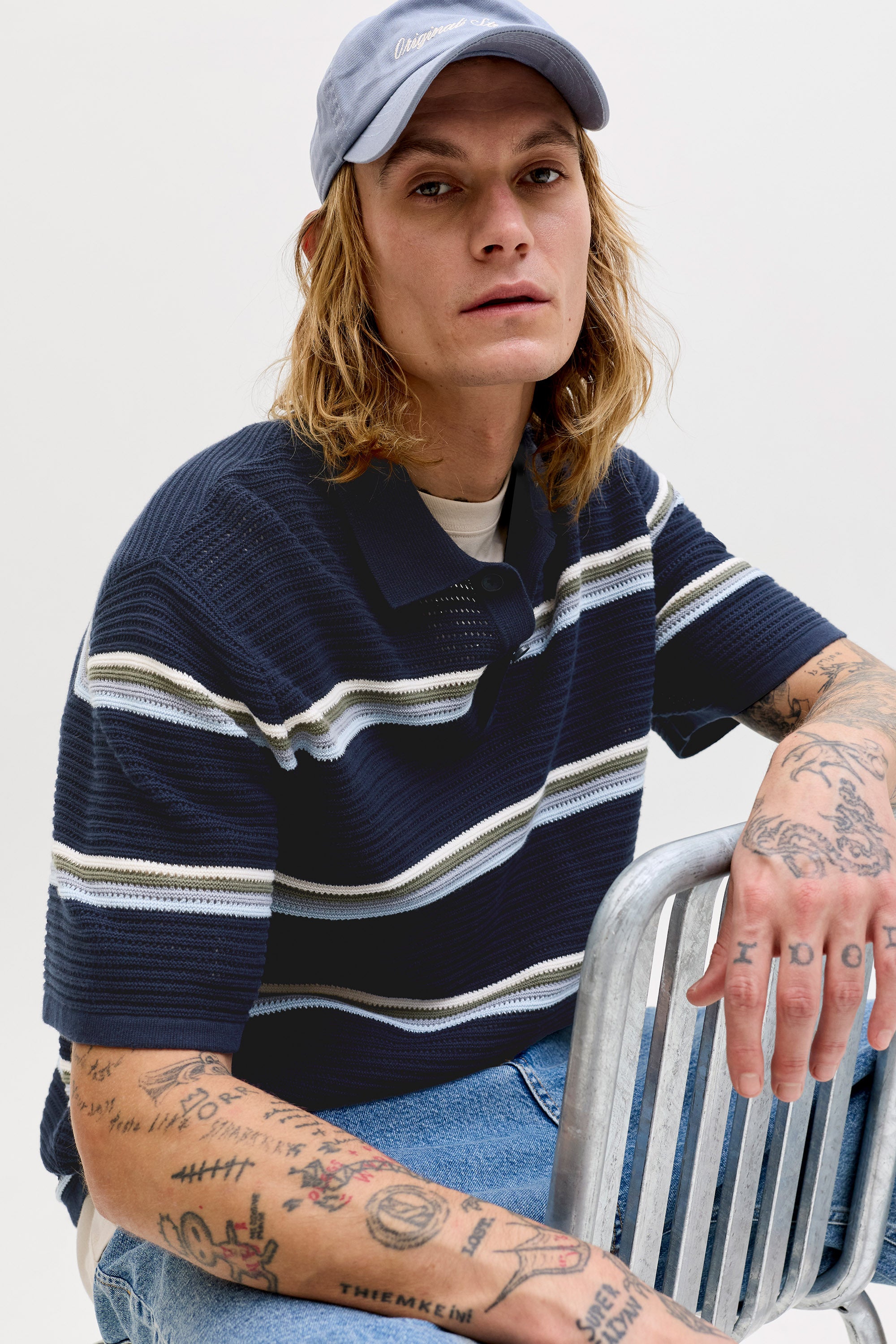 JORMAINE polo en tricot - Sky Captain