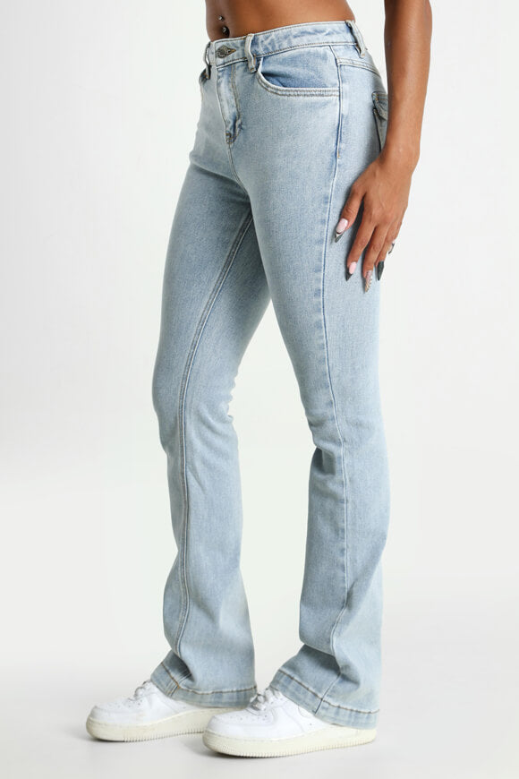 Jeans flare - bleu clair usé