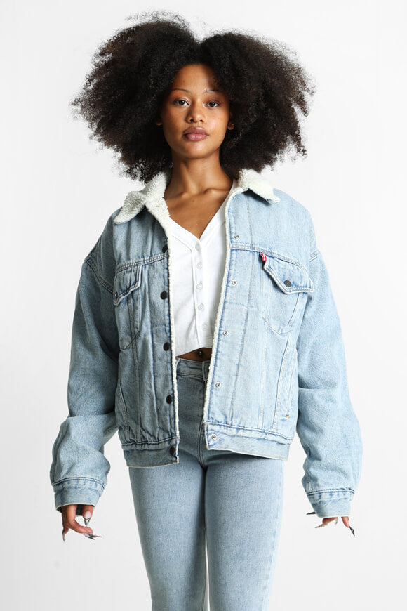 '90s Trucker Gefütterte Jeansjacke - Morning sunlight