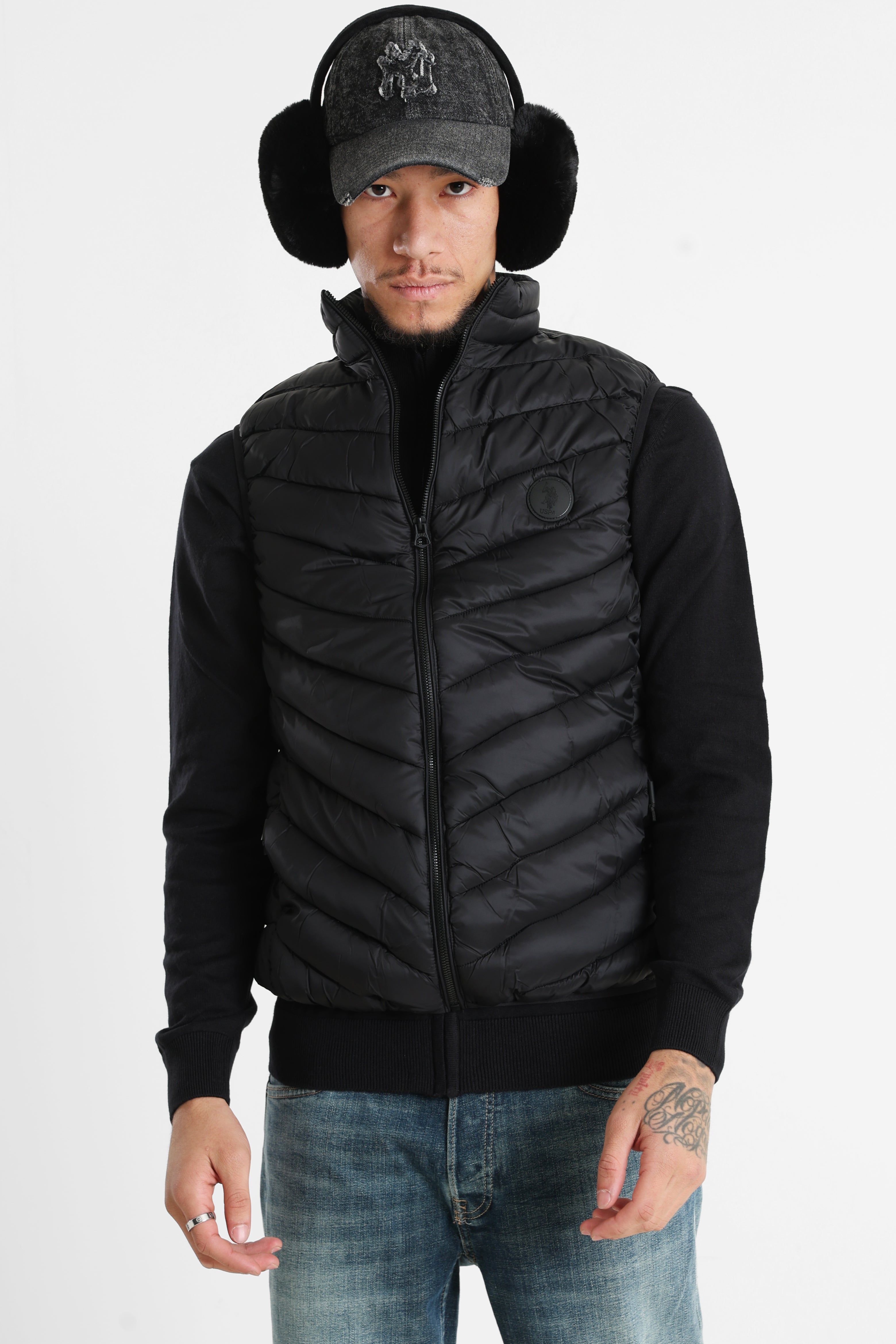 Gestepptes Gilet - Black