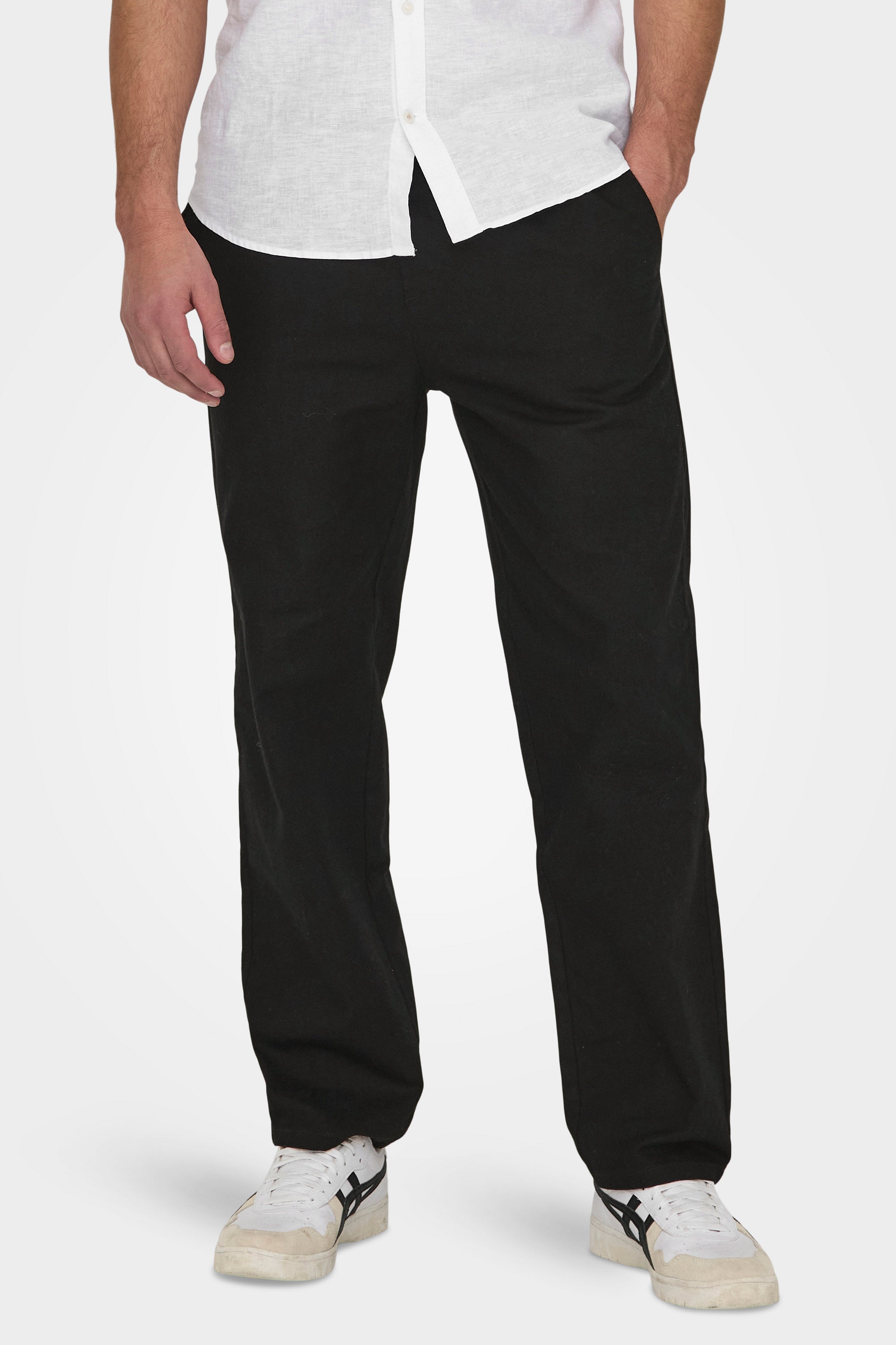 ONSSINUS Leinenhose - Black