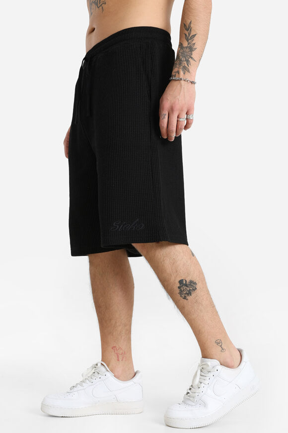 Short à structure gaufrée - Noir