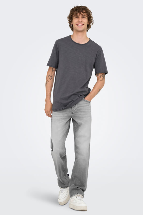 Jeans Edge, vestibilità dritta, lunghezza 32 - Medium Grey Denim