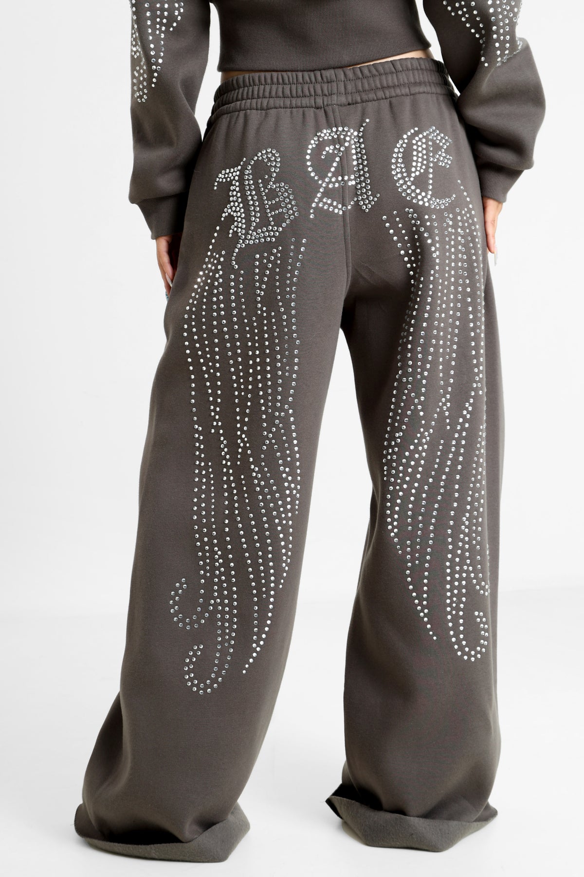 Wide-leg sweatpants - Dark Grey