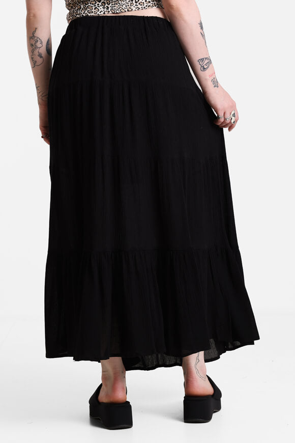 Structured maxi skirt - black