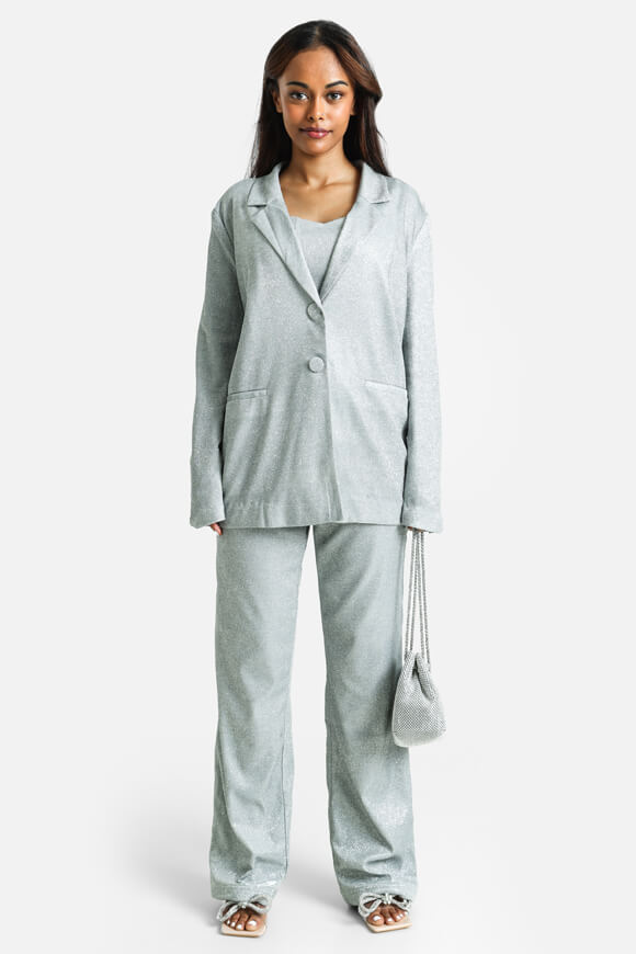 Glitzer Blazer - Silber