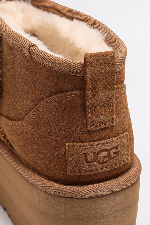 Classic Ultra Mini gefütterte Plateau Stiefelette - Chestnut