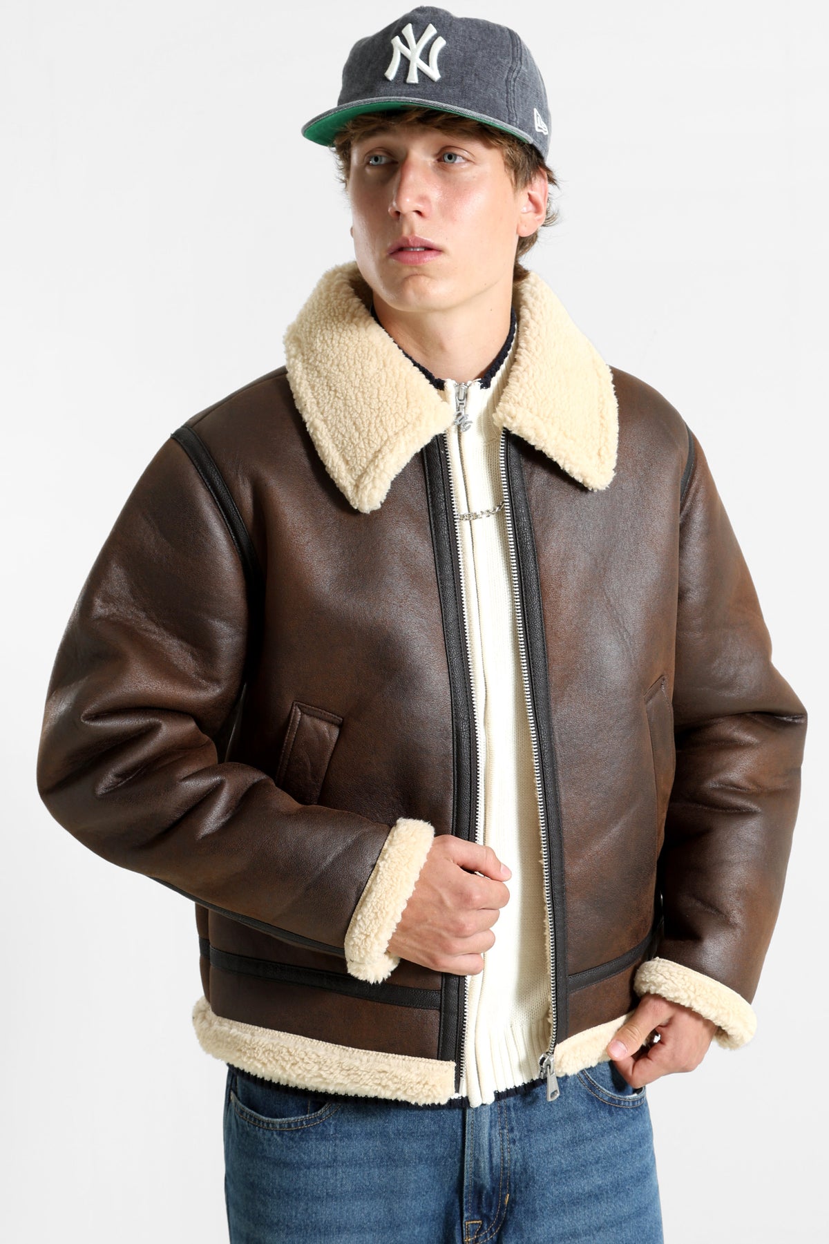 JORNORREBRO Shearling Jacke - Chocolate Brown