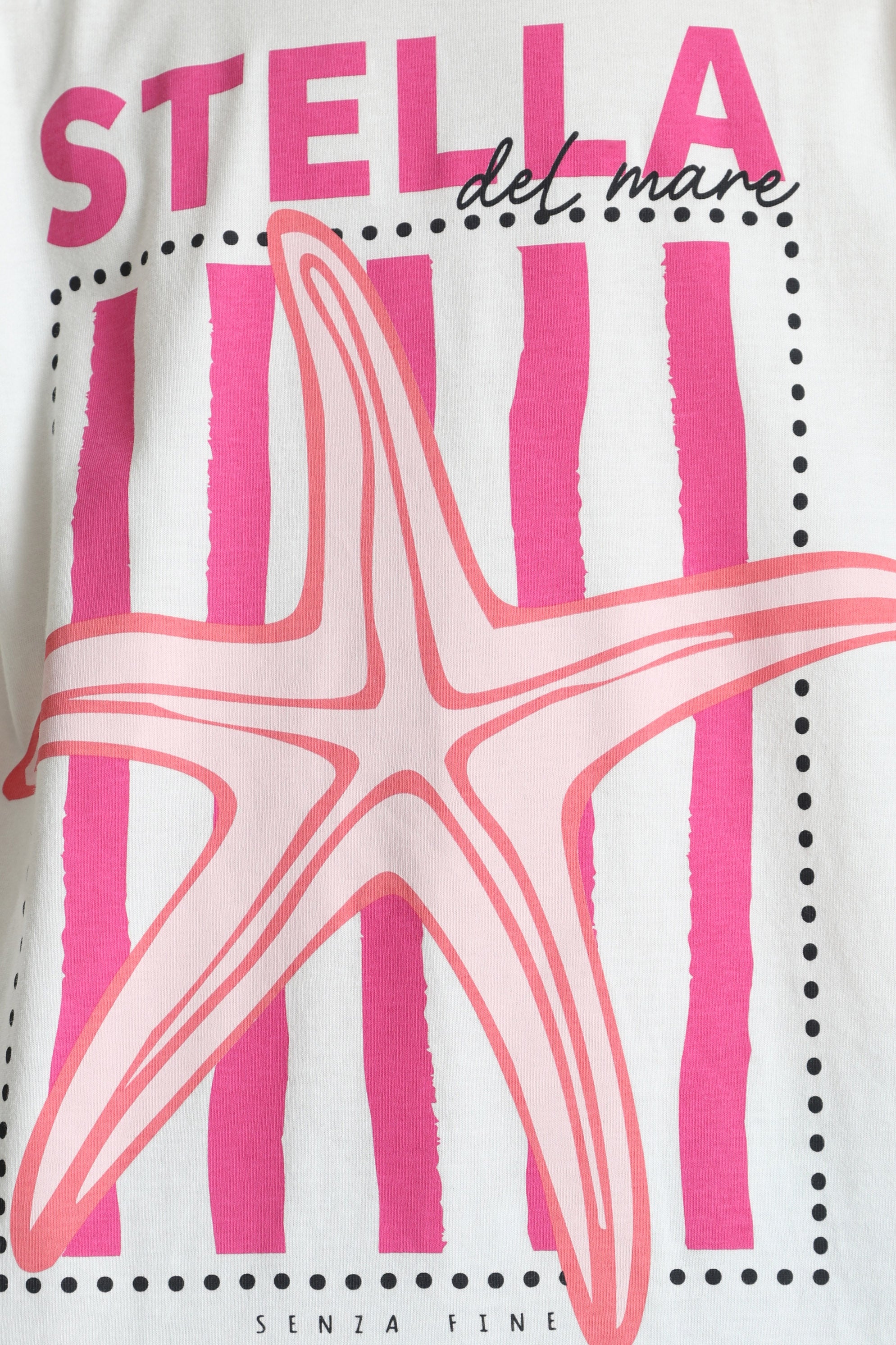 KOGJOANNA Oversize T-Shirt - Cloud Dancer + Pink