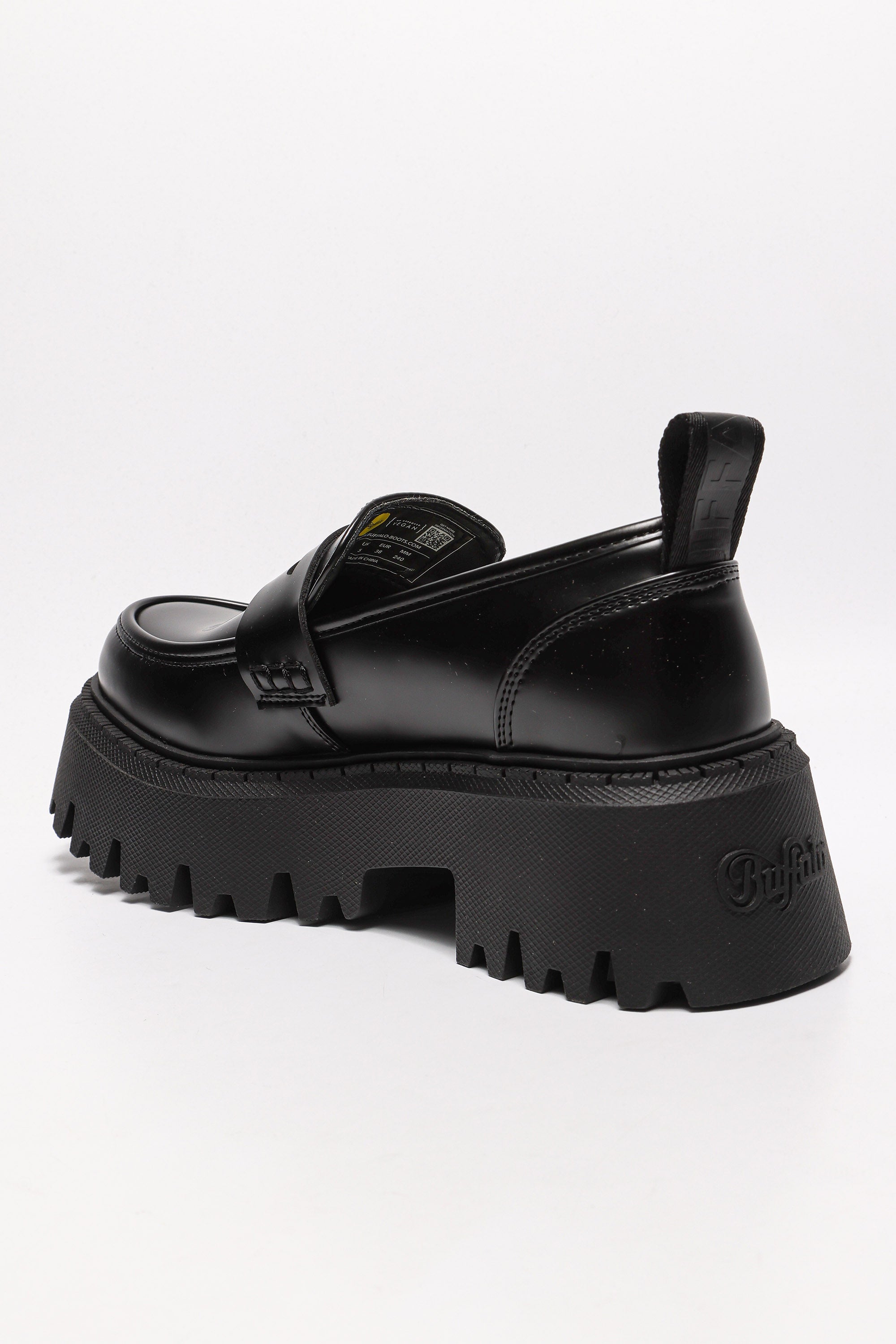 Vegan Aspen Loafers plateau - Black
