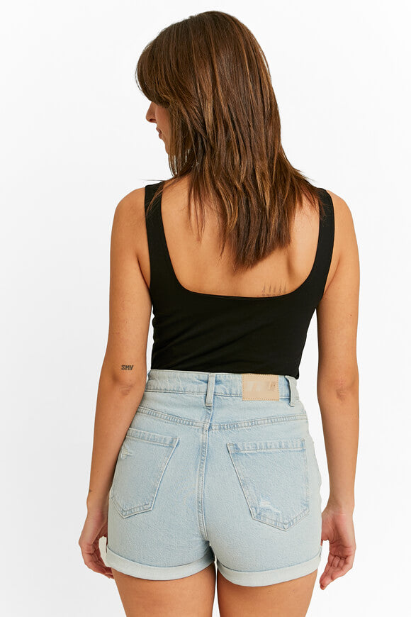 Mom fit jeans shorts - Light Blue Used