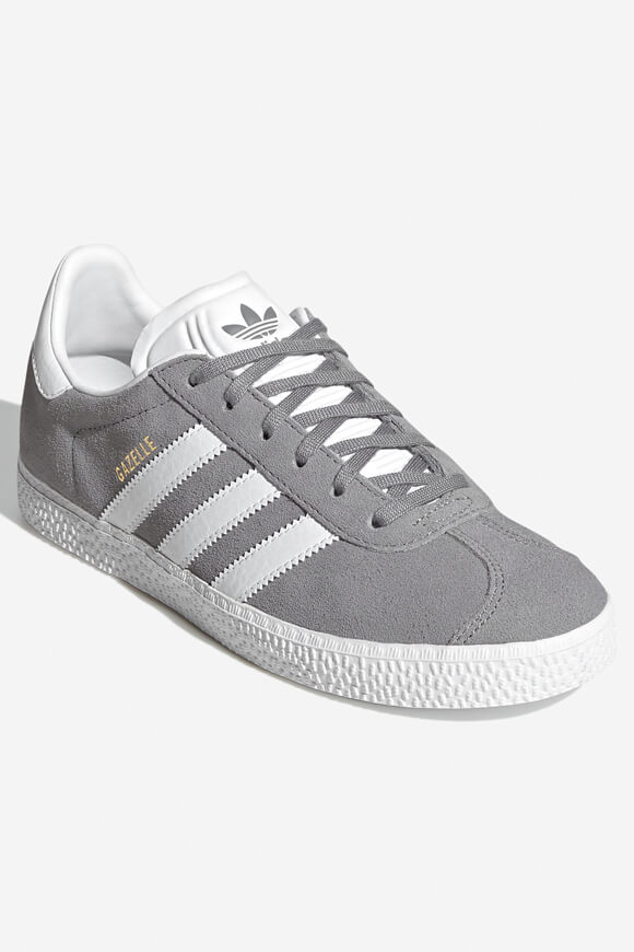 Baskets Gazelle - Grey Three + Footwear White + Gold Metallic