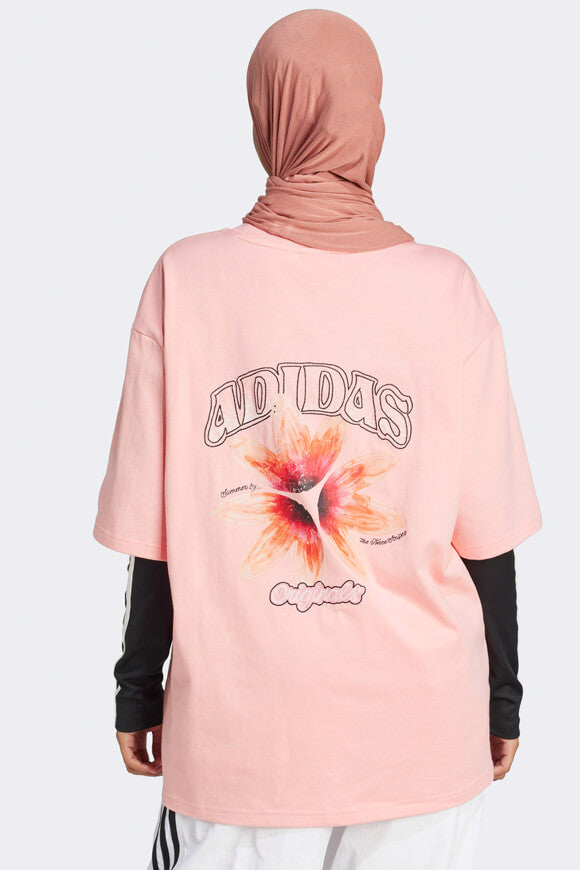 Summer Glow Graphic Oversize T-shirt - Semi Pink Spark