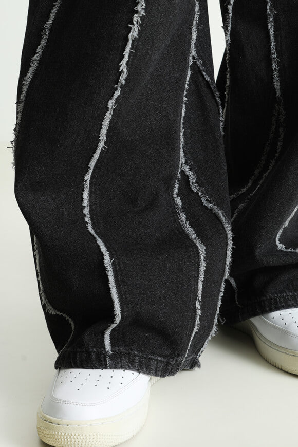 Loose fit jeans - black denim