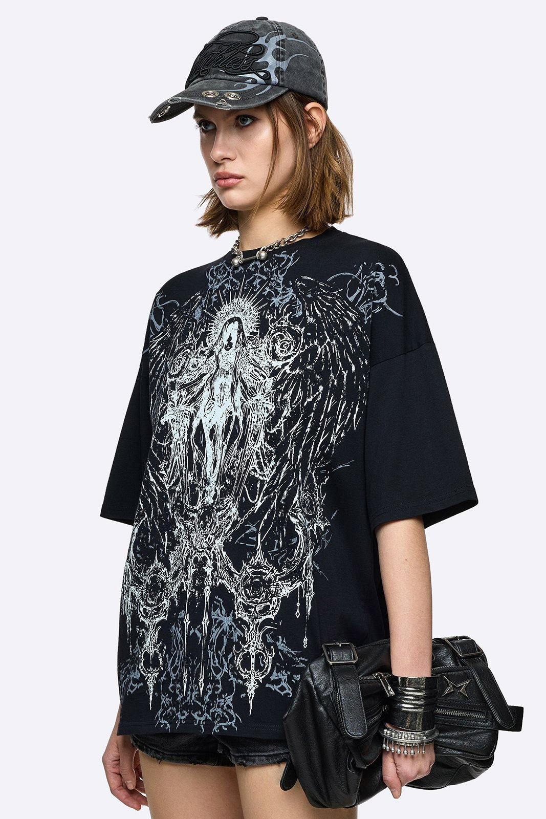 T-shirt ampia Dark Glory - Black
