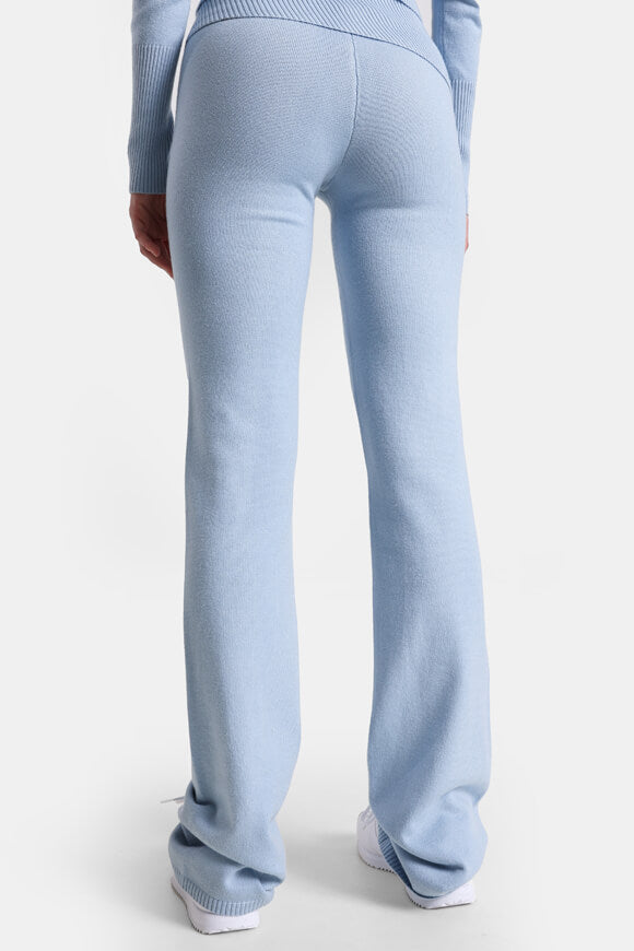 Flare Strickhose - Hellblau