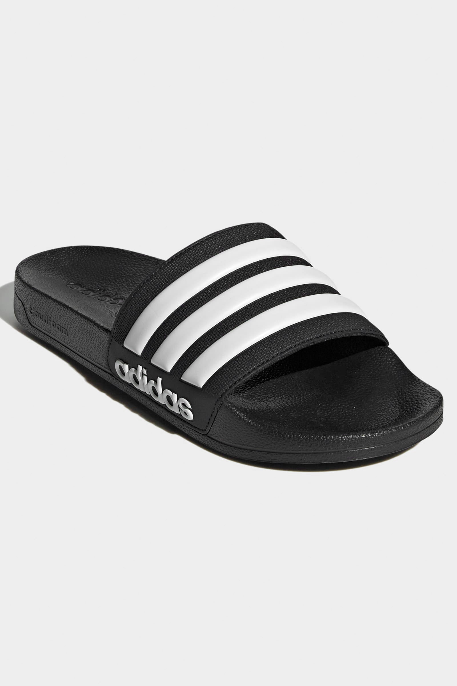 Adilette Pantoletten - Core Black + Cloud White