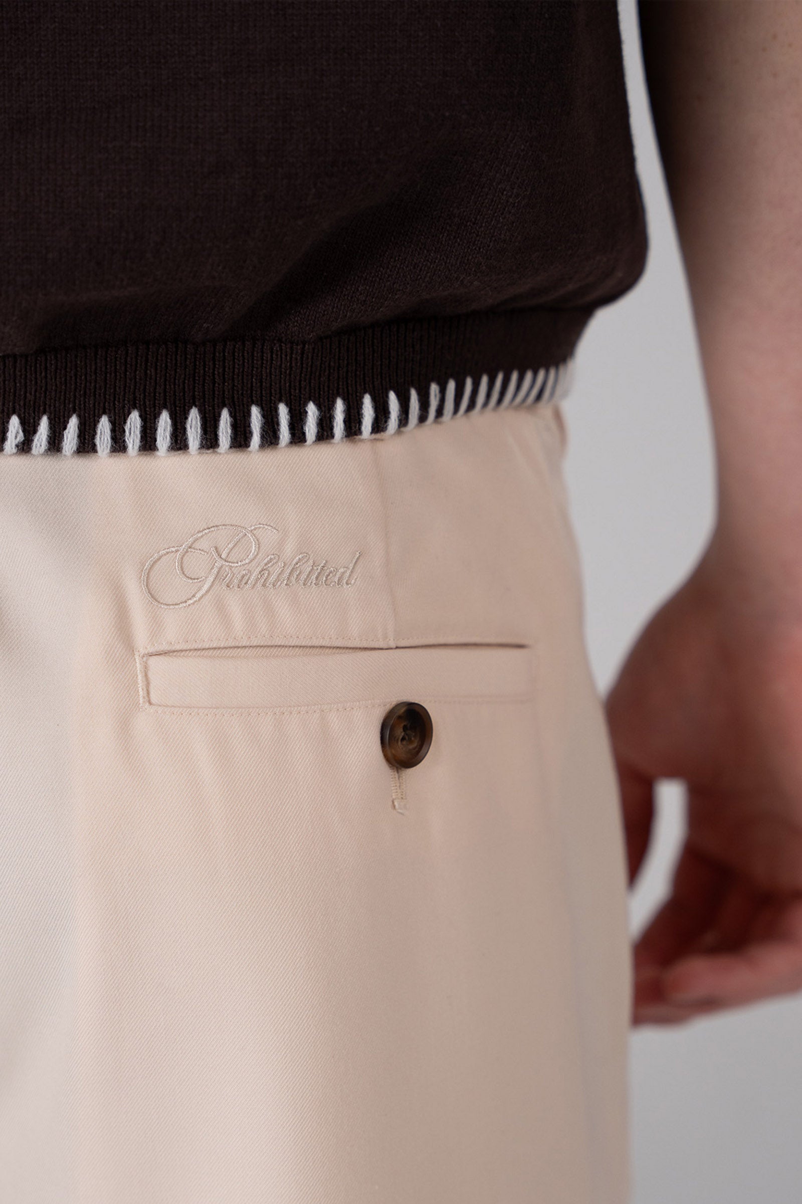 Short en tissu - Cream