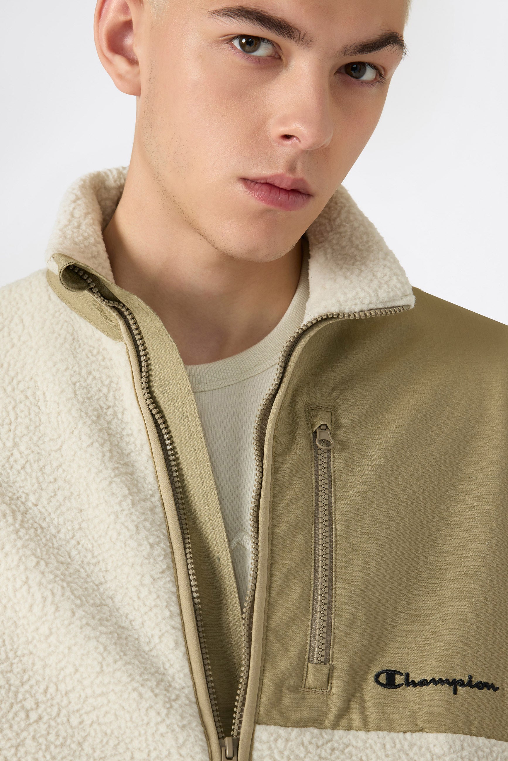 Veste en peluche - Beige