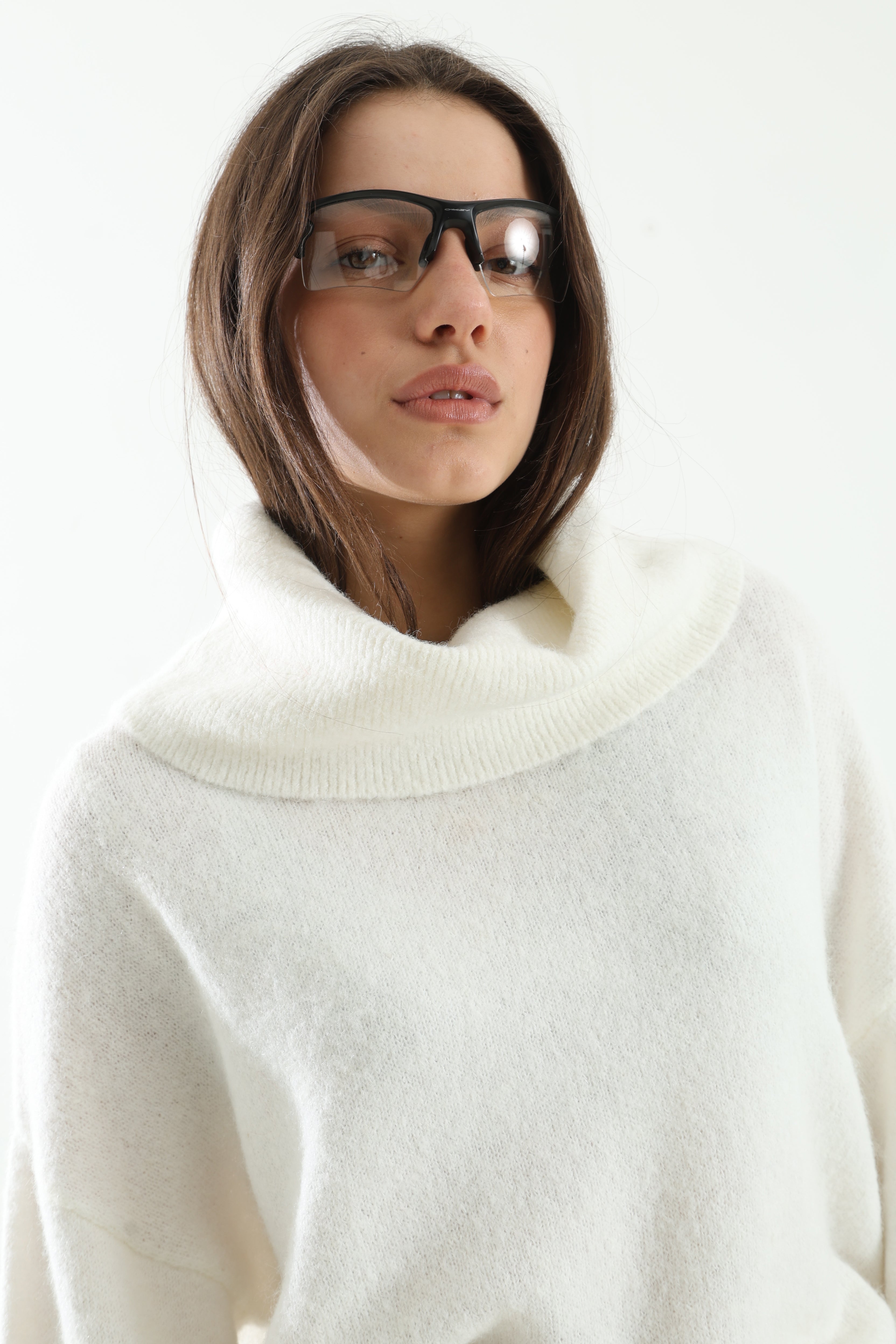 ONLAZU - Maglia a maglia - Cloud Dancer