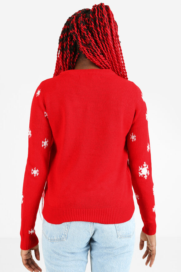 Christmas knitted sweater - Chinese Red