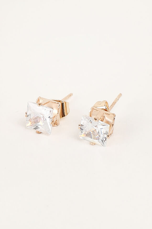 Boucles d'oreilles - Transparent + couleur or