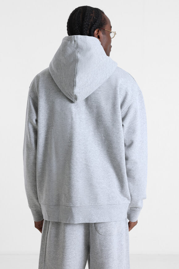 Oversized zip-up hoodie sweatshirt - Light Heather Grey