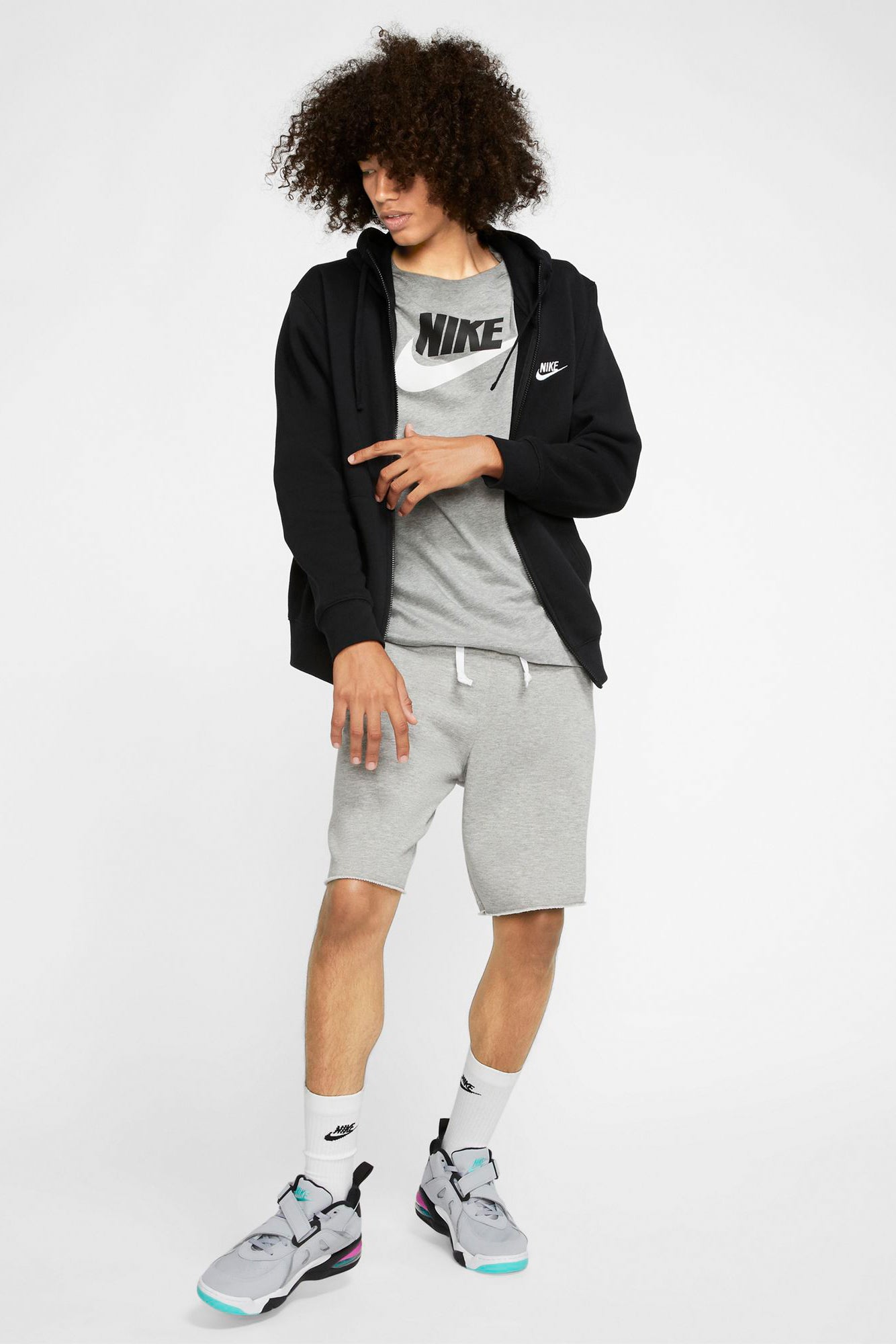 Sportswear Club Kapuzensweatjacke - Black