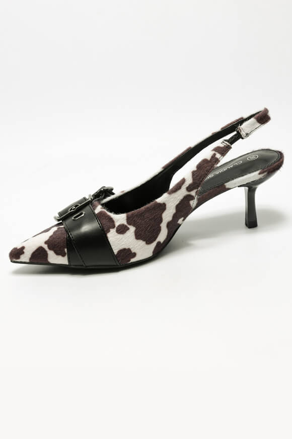 Hairy Pumps - Dark Brown + White