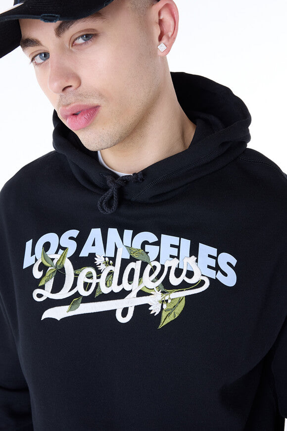 MLB Floral Graphic Hooded Sweatshirt - Black