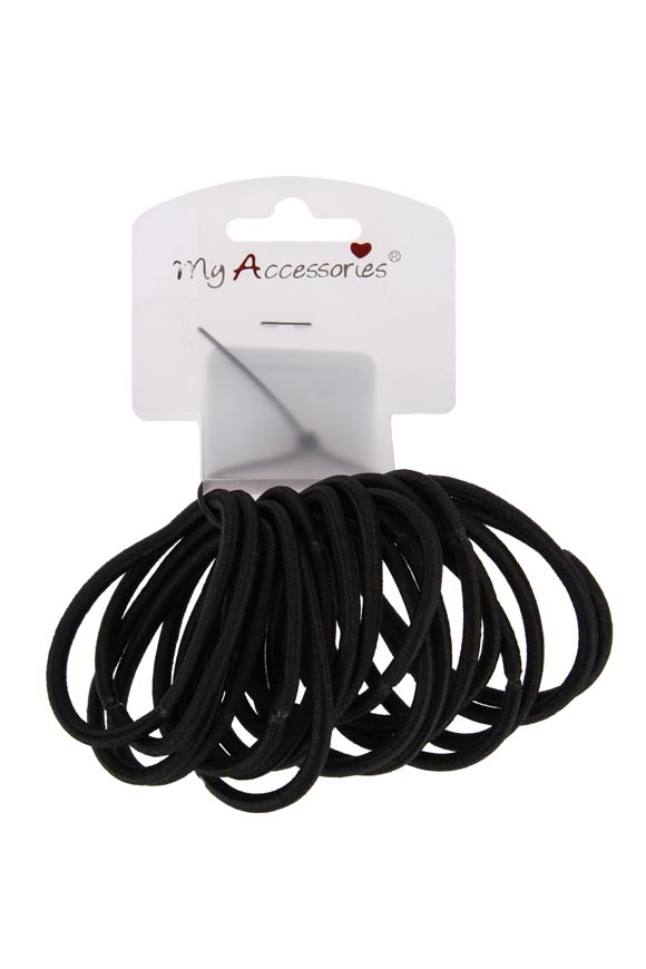 Haargummi-Set - Schwarz