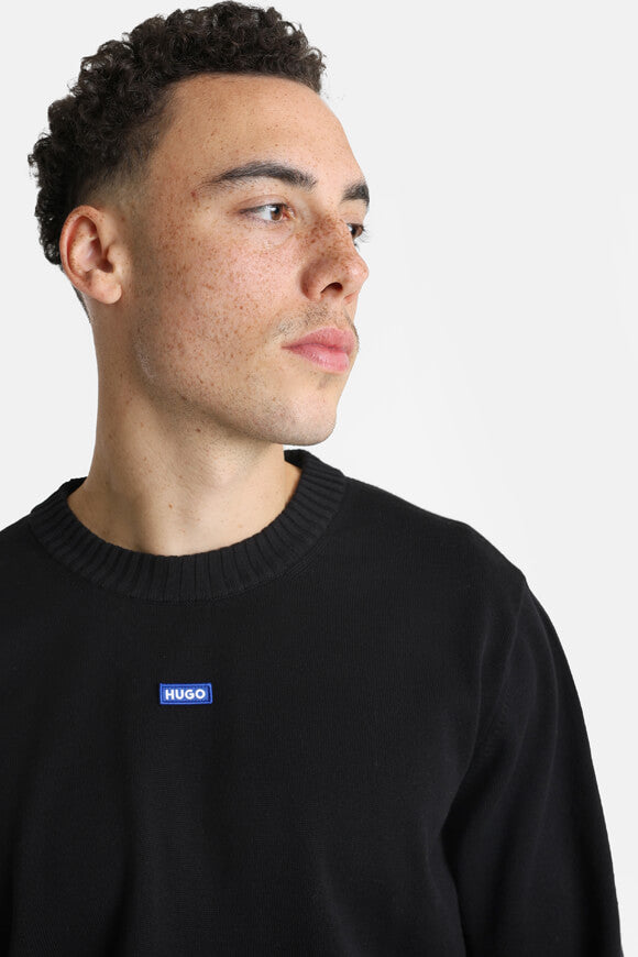 San Cosmo-C maglione in maglia fine - Black