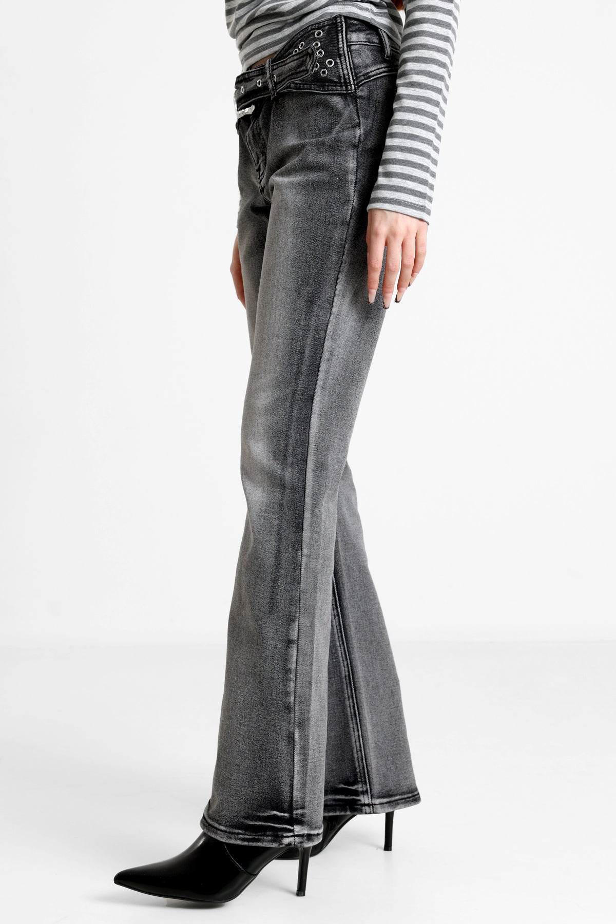 Bootcut jeans - Noir délavé