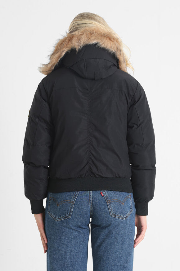 Olivia Wattierte Bomberjacke - Jet Black