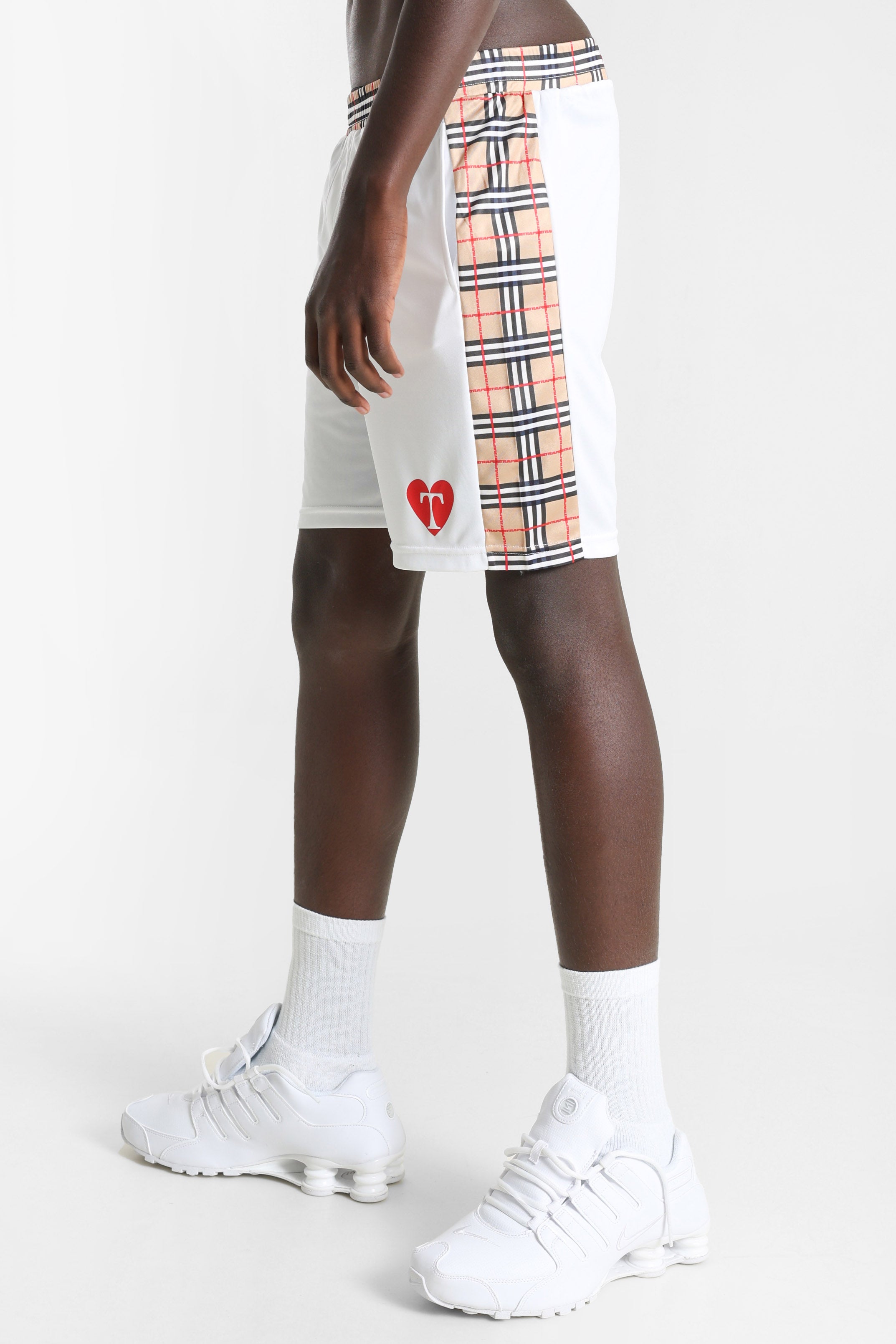 Sweat shorts - White + Beige