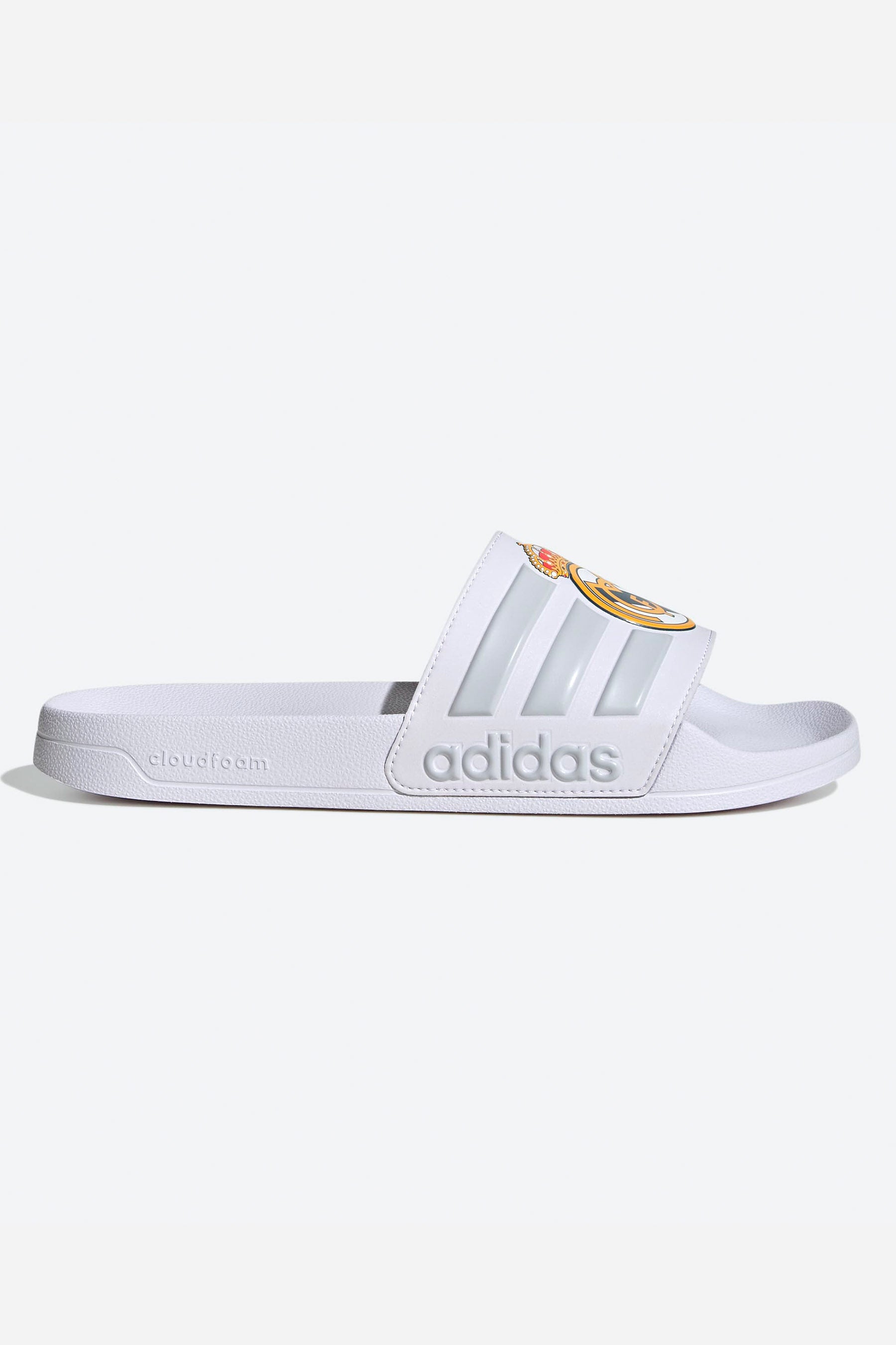 Adilette Real Madrid Pantoletten - Cloud White + Light Solid Grey