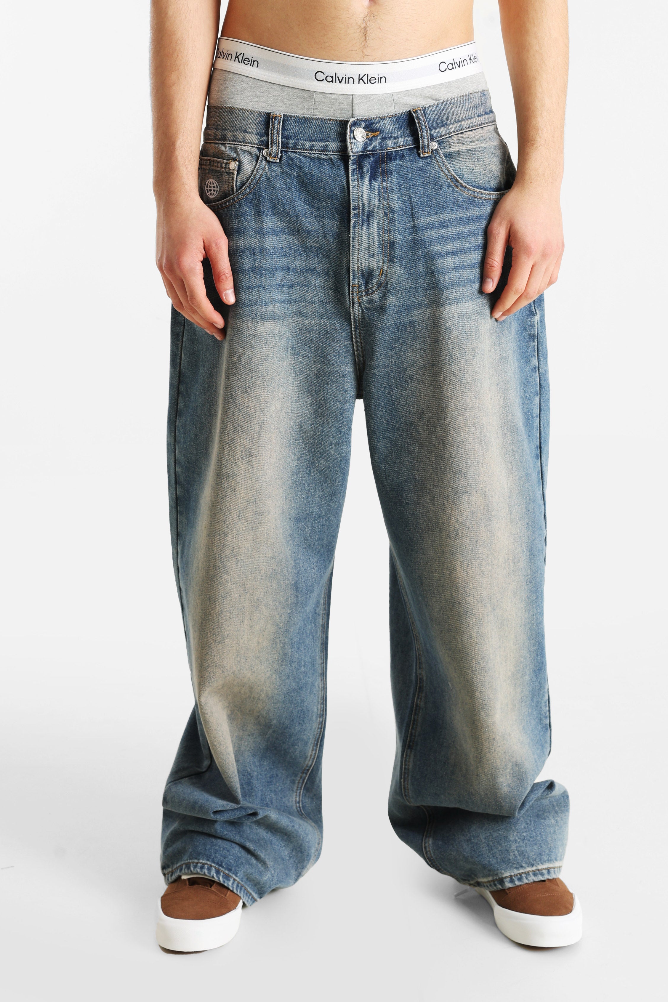 Extra Baggy Fit Jeans - Hellblau Wash